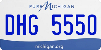 MI license plate DHG5550