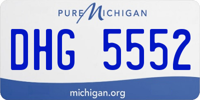 MI license plate DHG5552