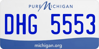 MI license plate DHG5553