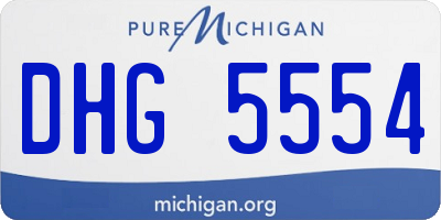 MI license plate DHG5554