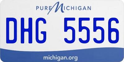 MI license plate DHG5556