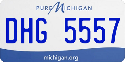 MI license plate DHG5557