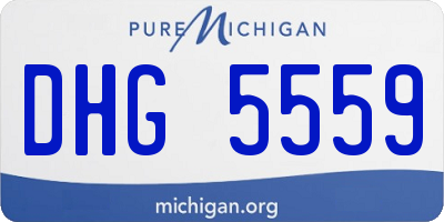 MI license plate DHG5559