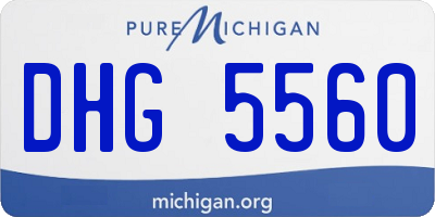 MI license plate DHG5560
