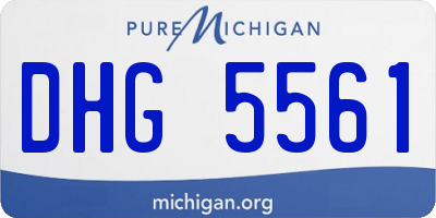 MI license plate DHG5561