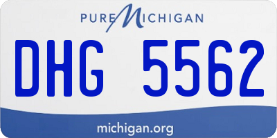 MI license plate DHG5562