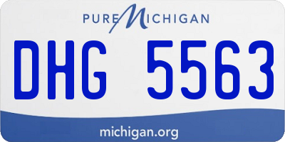 MI license plate DHG5563