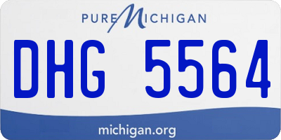 MI license plate DHG5564