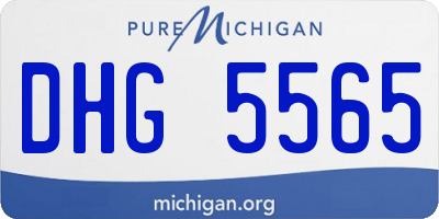 MI license plate DHG5565