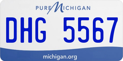 MI license plate DHG5567
