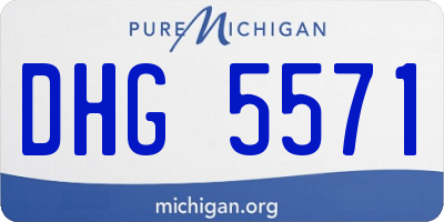 MI license plate DHG5571