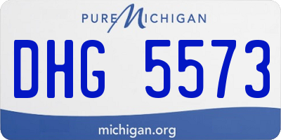 MI license plate DHG5573