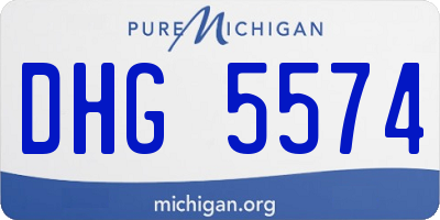 MI license plate DHG5574