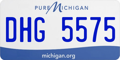 MI license plate DHG5575