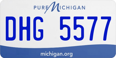 MI license plate DHG5577
