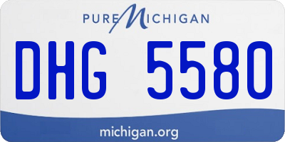 MI license plate DHG5580