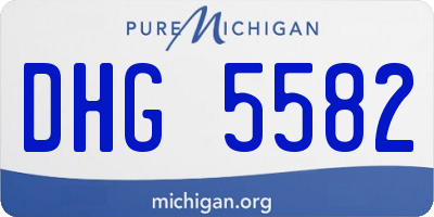 MI license plate DHG5582