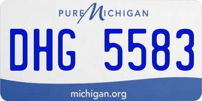 MI license plate DHG5583