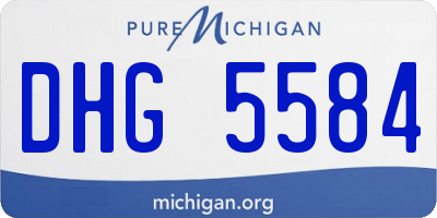 MI license plate DHG5584
