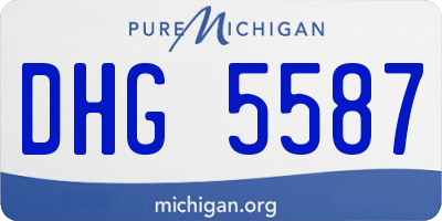 MI license plate DHG5587