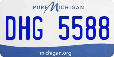 MI license plate DHG5588