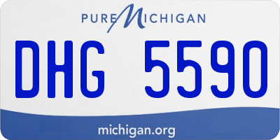 MI license plate DHG5590
