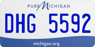 MI license plate DHG5592