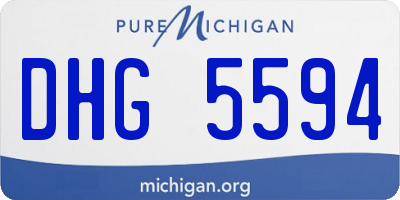 MI license plate DHG5594