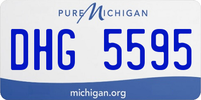 MI license plate DHG5595