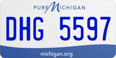 MI license plate DHG5597
