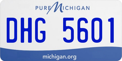 MI license plate DHG5601
