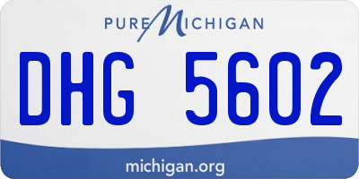 MI license plate DHG5602