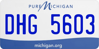 MI license plate DHG5603