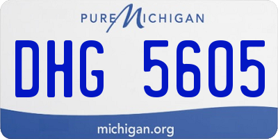 MI license plate DHG5605