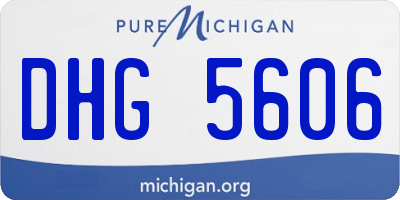 MI license plate DHG5606