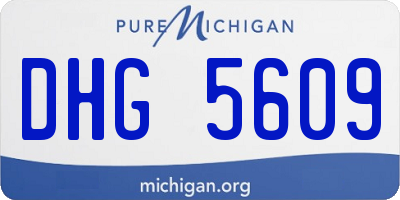 MI license plate DHG5609