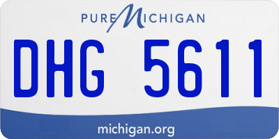 MI license plate DHG5611