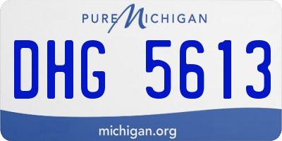MI license plate DHG5613
