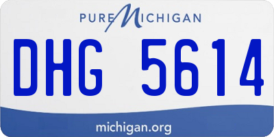 MI license plate DHG5614