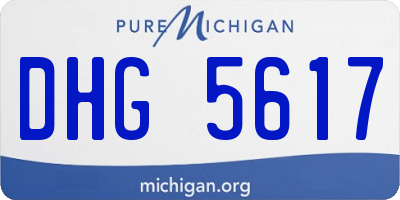 MI license plate DHG5617