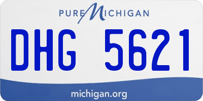 MI license plate DHG5621