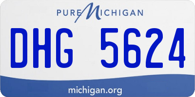 MI license plate DHG5624