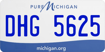 MI license plate DHG5625