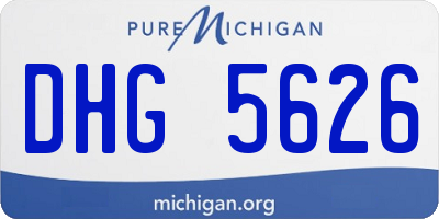 MI license plate DHG5626