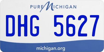 MI license plate DHG5627