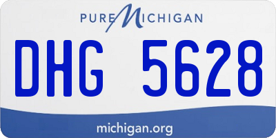 MI license plate DHG5628