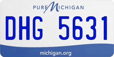 MI license plate DHG5631