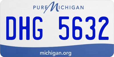 MI license plate DHG5632