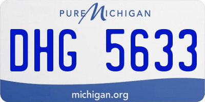 MI license plate DHG5633