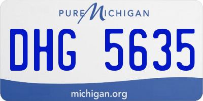 MI license plate DHG5635